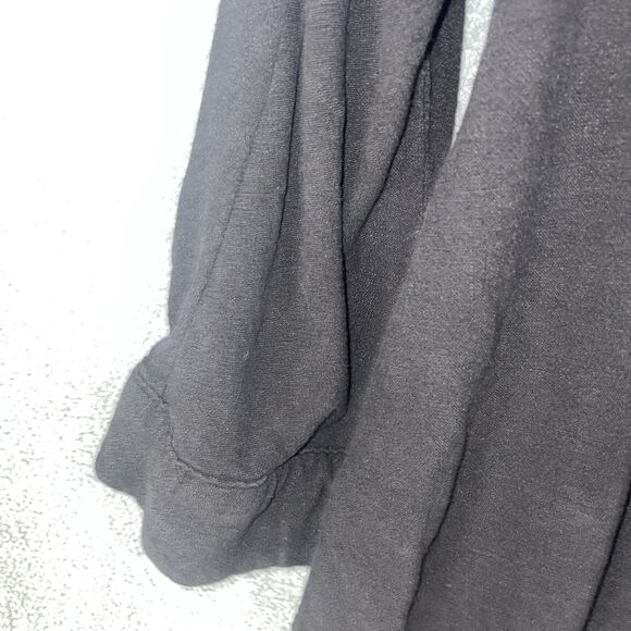 Umgee 1XL Boho Linen Blend Fringe Trim Blouse Top Everyday Minimalist Casual - Picture 4 of 10